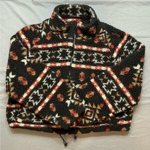 Love Tree Black and Red Patterned Jacket